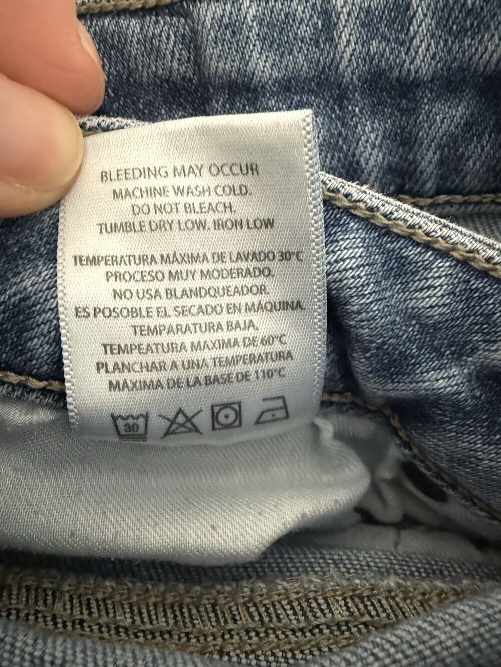 Hidden‎ High Waisted Straight Jean Raw Hem Stretch Women’s 31 - Picture 8 of 8